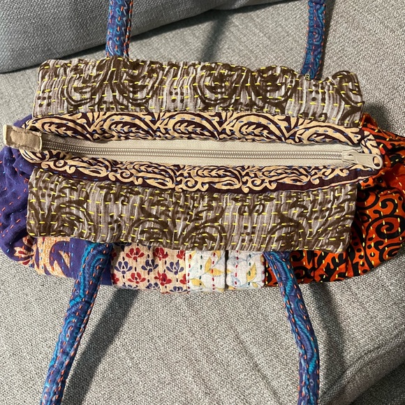 UEC Multicolored Quilt pattern patchwork purse Handmade in Bangladesh. - Picture 4 of 9